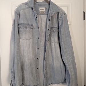 NWOT Mens Denim Button Down
